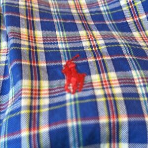 Ralph Lauren Multicolor Plaid Shirt with Red Logo